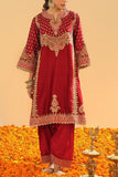 Sheetal Batra Deep red zardozi embroidery kurta set Online Shopping