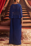 Seema Thukral Electric blue embellished cape set Online Shopping