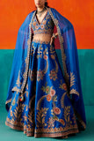 Aman Takyar Electric blue embroidered lehenga set Online Shopping