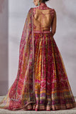 Tarun Tahiliani Fuchsia and gold phulkari printed lehenga set Online Shopping