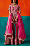 Aman Takyar Fuchsia embroidered sharara set Online Shopping