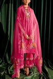 Chandrima Fuchsia floral appliqued kurta set Online Shopping