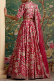 Ridhi Mehra Fuchsia printed lehenga set Online Shopping