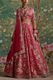 Ridhi Mehra Fuchsia printed lehenga set Online Shopping