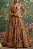 Ridhi Mehra Gold embellished net lehenga set Online Shopping