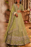 The Royaleum Atelier Green embroidered lehenga set Online Shopping