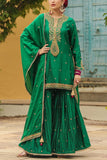 Niti Bothra Green floral embroidery sharara set Online Shopping