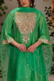 Preeti S Kapoor Green gota and sequin embellished kurta set Online Shopping