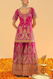 Sheetal Batra Hot pink kirandori embroidered sharara set Online Shopping