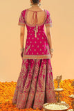 Sheetal Batra Hot pink kirandori embroidered sharara set Online Shopping