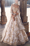 Matsya Ivory dori embroidered lehenga set Online Shopping