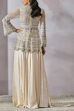 Tarun Tahiliani Ivory embellished peplum and sharara set Online Shopping