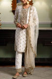 Payal Singhal Ivory embroidered brocade kurta set Online Shopping