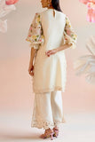 Chandrima Ivory floral embroidery kurta set Online Shopping