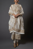 Rohit Bal Ivory floral embroidery kurta set Online Shopping