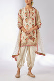 Gopi Vaid Ivory floral print embroidered kurta set Online Shopping