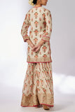 Gopi Vaid Ivory floral print embroidered sharara set Online Shopping