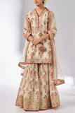 Gopi Vaid Ivory floral print embroidered sharara set Online Shopping