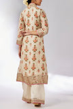 Gopi Vaid Ivory floral printed embroidered kurta set Online Shopping