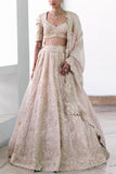 Mrunalini Rao Ivory paisley and floral embroidery lehenga set Online Shopping