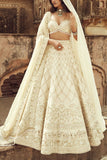 Annu's Creation Ivory pearl and sequin embroidery lehenga set Online Shopping