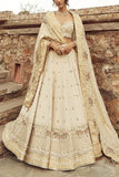 Annu's Creation Ivory sequin and pearl embroidery lehenga set Online Shopping