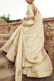 Annu's Creation Ivory sequin and pearl embroidery lehenga set Online Shopping