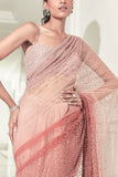 Rohit Gandhi + Rahul Khanna Light pink sequin embroidery ombre sari set Online Shopping