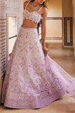 The Royaleum Atelier Lilac embellished lehenga set Online Shopping