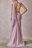 Tarun Tahiliani Lilac pearl embroidery draped concept sari set Online Shopping