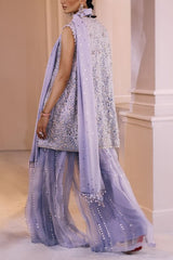 Elan Lilac sequin embellished sharara set Online Shopping