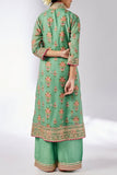 Gopi Vaid Mint floral printed embroidered kurta set Online Shopping