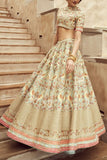 Annu's Creation Mint green cutdana and pearl embroidery lehenga set Online Shopping