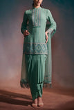 Anjali Kanwar Mint green draped kurta set Online Shopping