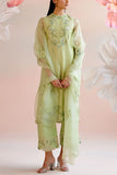 Chandrima Mint green floral embroidered kurta set Online Shopping