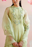 Chandrima Mint green floral embroidered kurta set Online Shopping