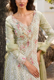 Dolly J Mint green floral embroidery kurta sharara set Online Shopping