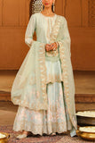 Sheetal Batra Misty green floral embroidery sharara set Online Shopping