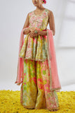 Gopi Vaid Multicolour floral printed sharara set Online Shopping