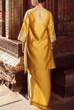 Matsya Mustard floral appliqued kurta set Online Shopping