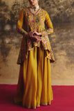 Petticoat Lane Mustard floral embroidered sharara set Online Shopping