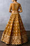 Torani Ochre floral embroidered lehenga set Online Shopping