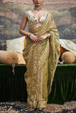 Itrh Olive green sari set Online Shopping