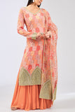 Rabani and Rakha Orange bandhani kurta set Online Shopping