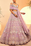 Aneesh Agarwaal Orchid foil and mirror embroidery lehenga set Online Shopping