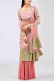 Rabani and Rakha Pink bandhani kurta set Online Shopping