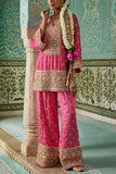 The Royaleum Atelier Pink floral embroidered sharara kurta set Online Shopping