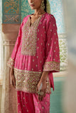 The Royaleum Atelier Pink floral embroidered sharara kurta set Online Shopping