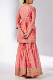 Gopi Vaid Pink floral printed sharara set Online Shopping