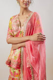 Gopi Vaid Pink floral printed sharara set Online Shopping